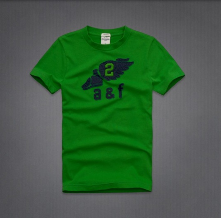 Abercrombie Fitch Hombres De Cuello Redondo Corto Remera AF5217